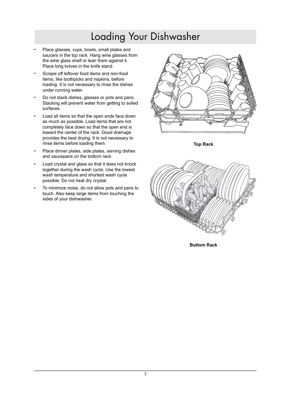 Loading your dishwasher | Dacor IDWH24 User Manual | Page 9 / 24
