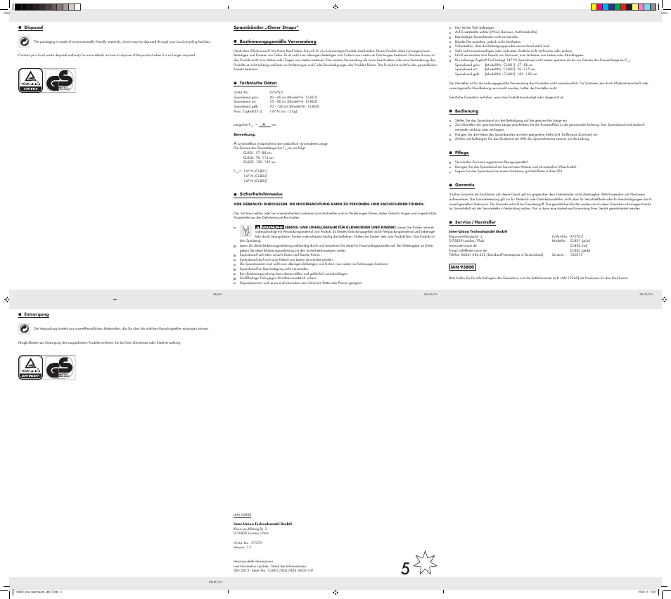 Powerfix CL-B01/CL-B02/CL-B03 User Manual | Page 2 / 2