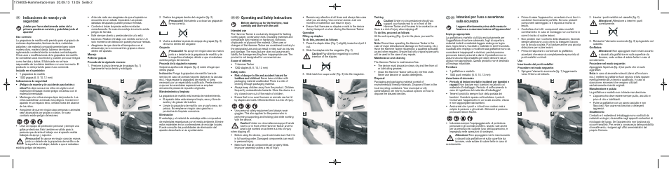 Gb mt, It mt, Operating and safety instructions | Indicaciones de manejo y de seguridad, Istruzioni per l’uso e avvertenze sulla sicurezza | Powerfix Hammer Stapler User Manual | Page 2 / 2