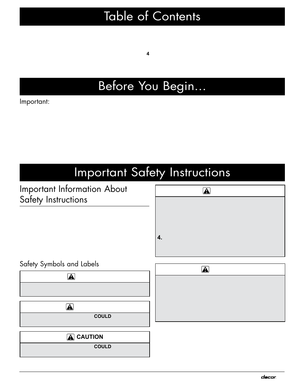 Dacor OB36 User Manual | Page 3 / 20