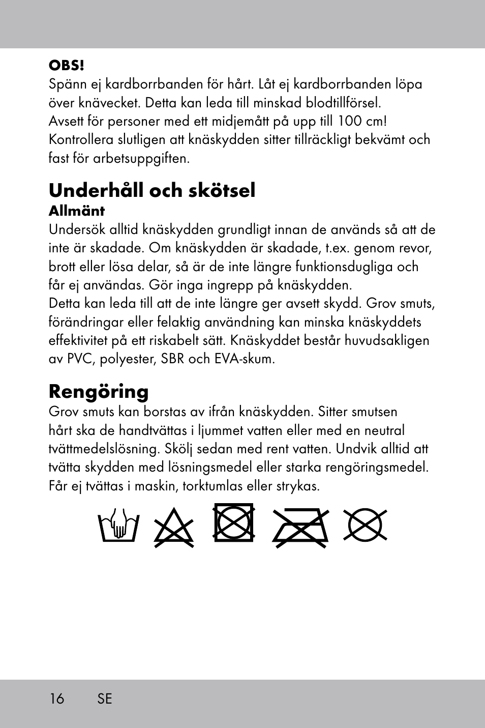 Underhåll och skötsel, Rengöring | Powerfix Gel Knee Pads User Manual | Page 14 / 36