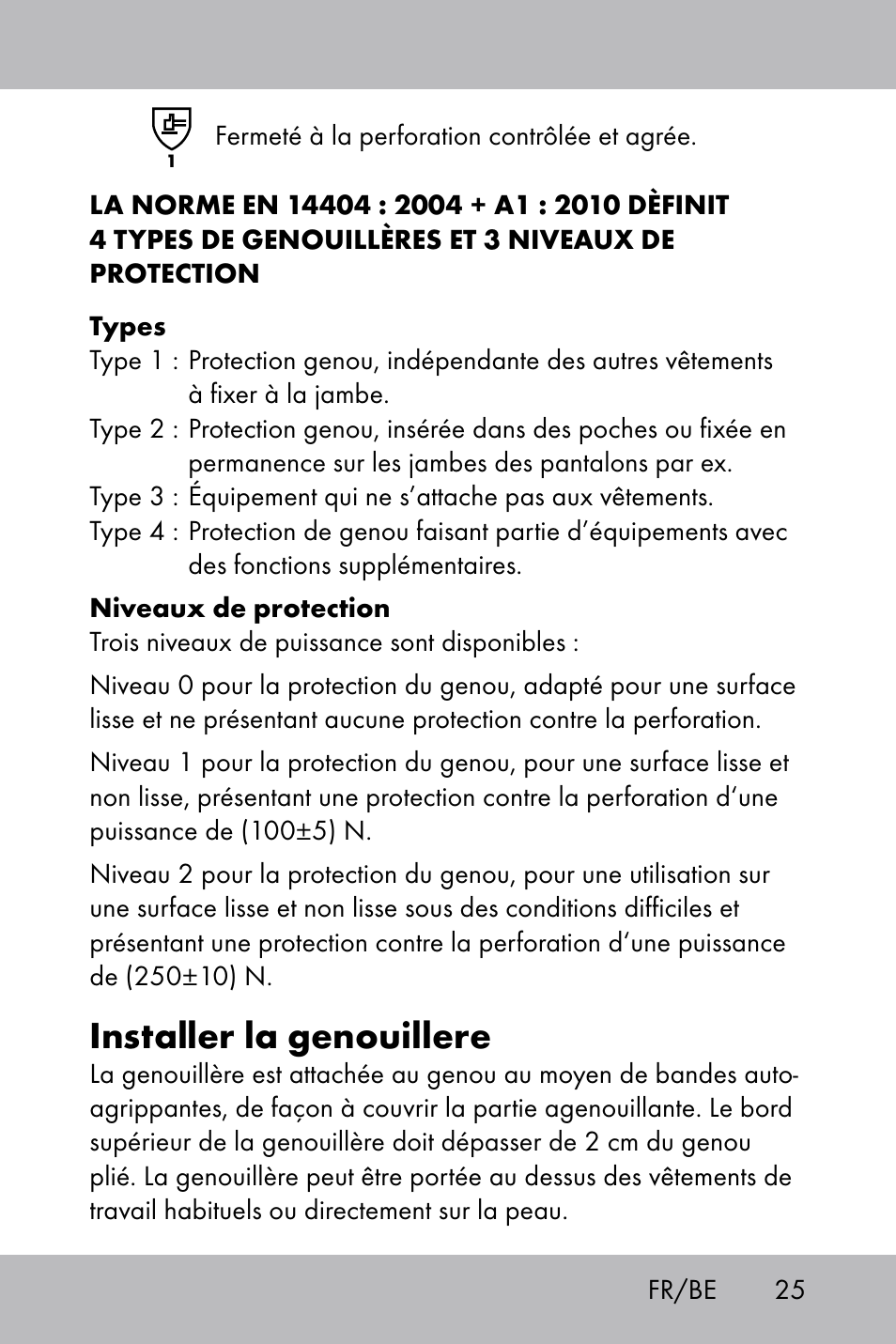 Installer la genouillere | Powerfix Gel Knee Pads User Manual | Page 23 / 36