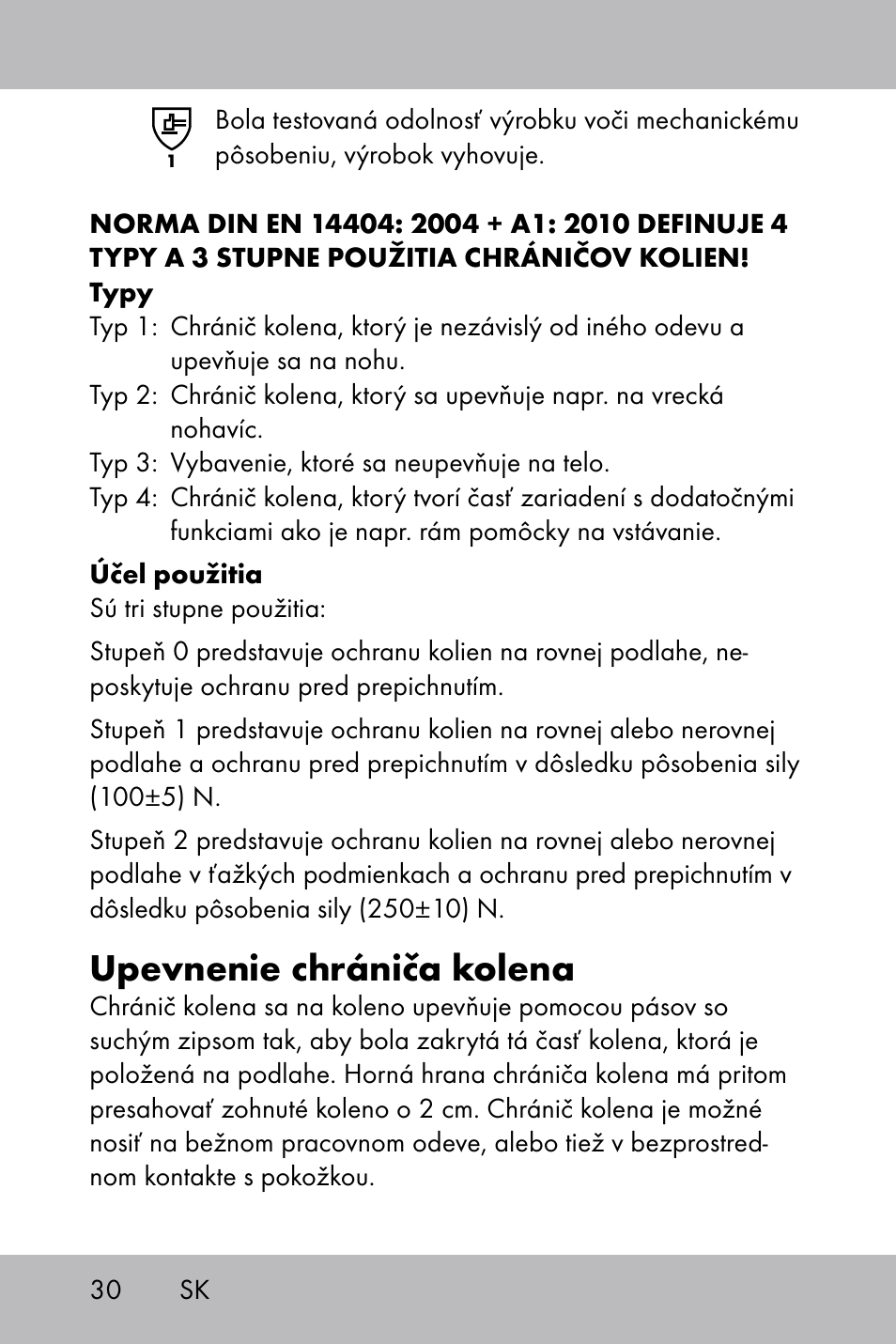 Upevnenie chrániča kolena | Powerfix Gel Knee Pads User Manual | Page 28 / 36