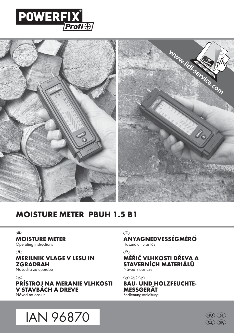 Powerfix PBUH 1.5 B1 User Manual | 52 pages