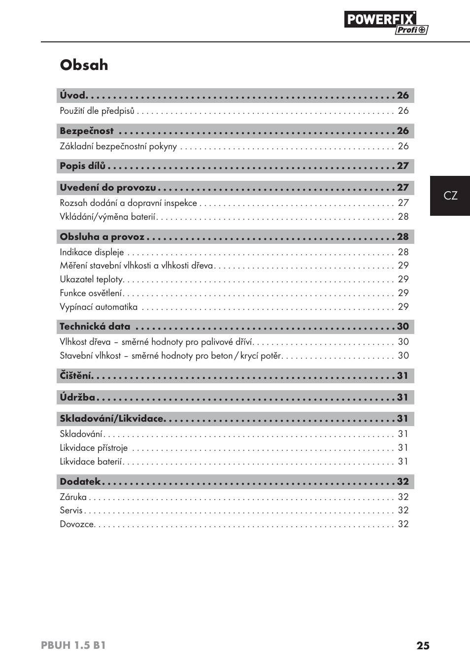 Powerfix PBUH 1.5 B1 User Manual | Page 28 / 52