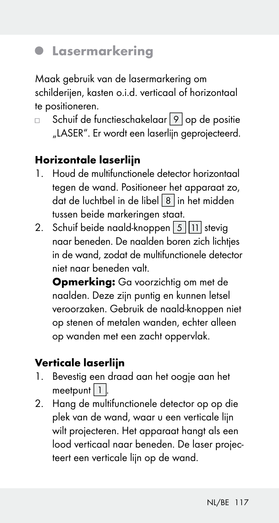Lasermarkering | Powerfix Z32114 User Manual | Page 117 / 141