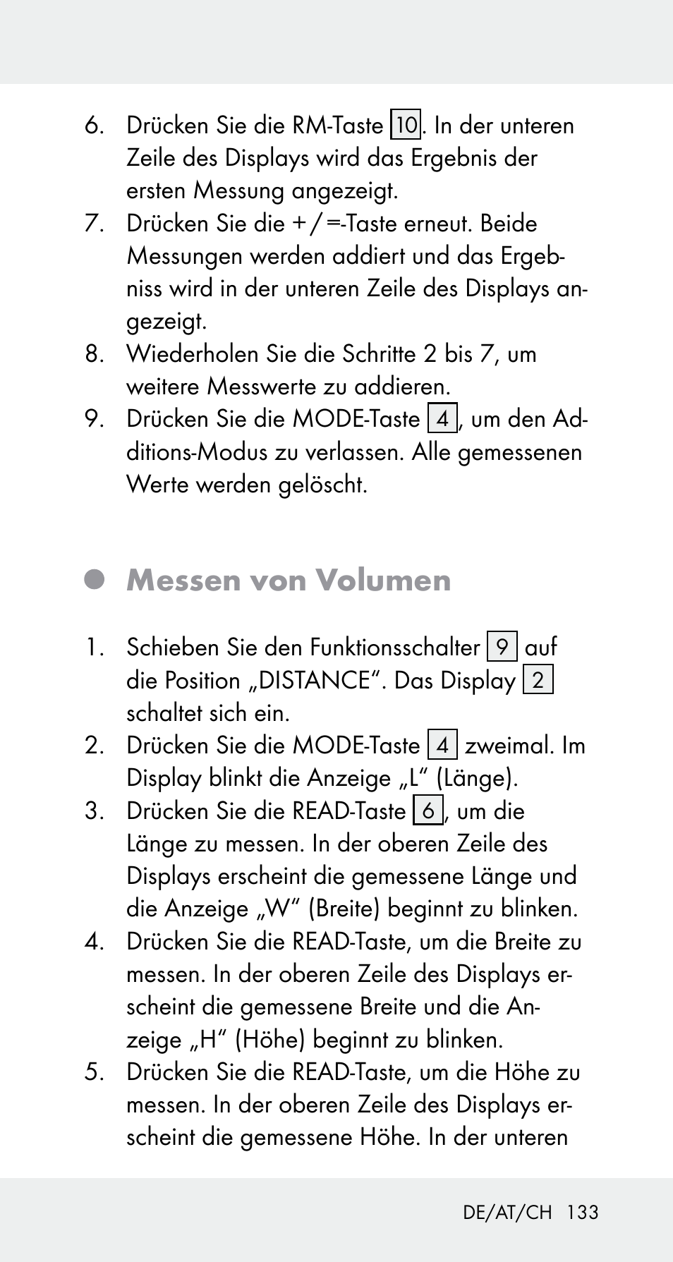 Messen von volumen | Powerfix Z32114 User Manual | Page 133 / 141