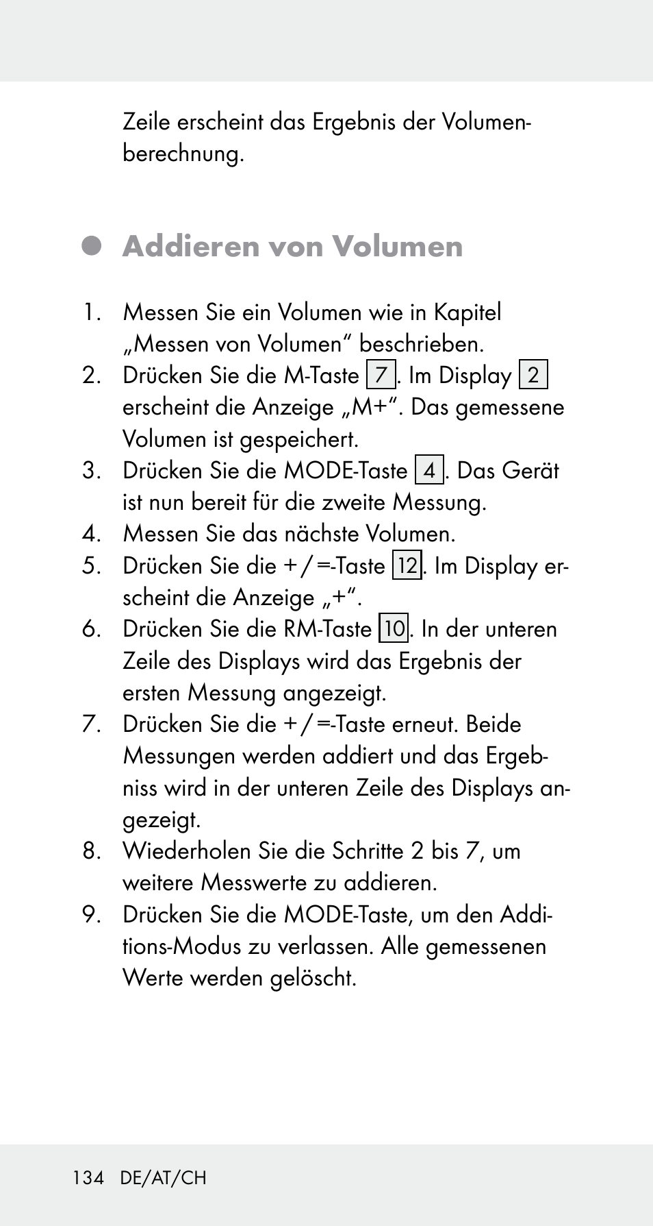 Addieren von volumen | Powerfix Z32114 User Manual | Page 134 / 141