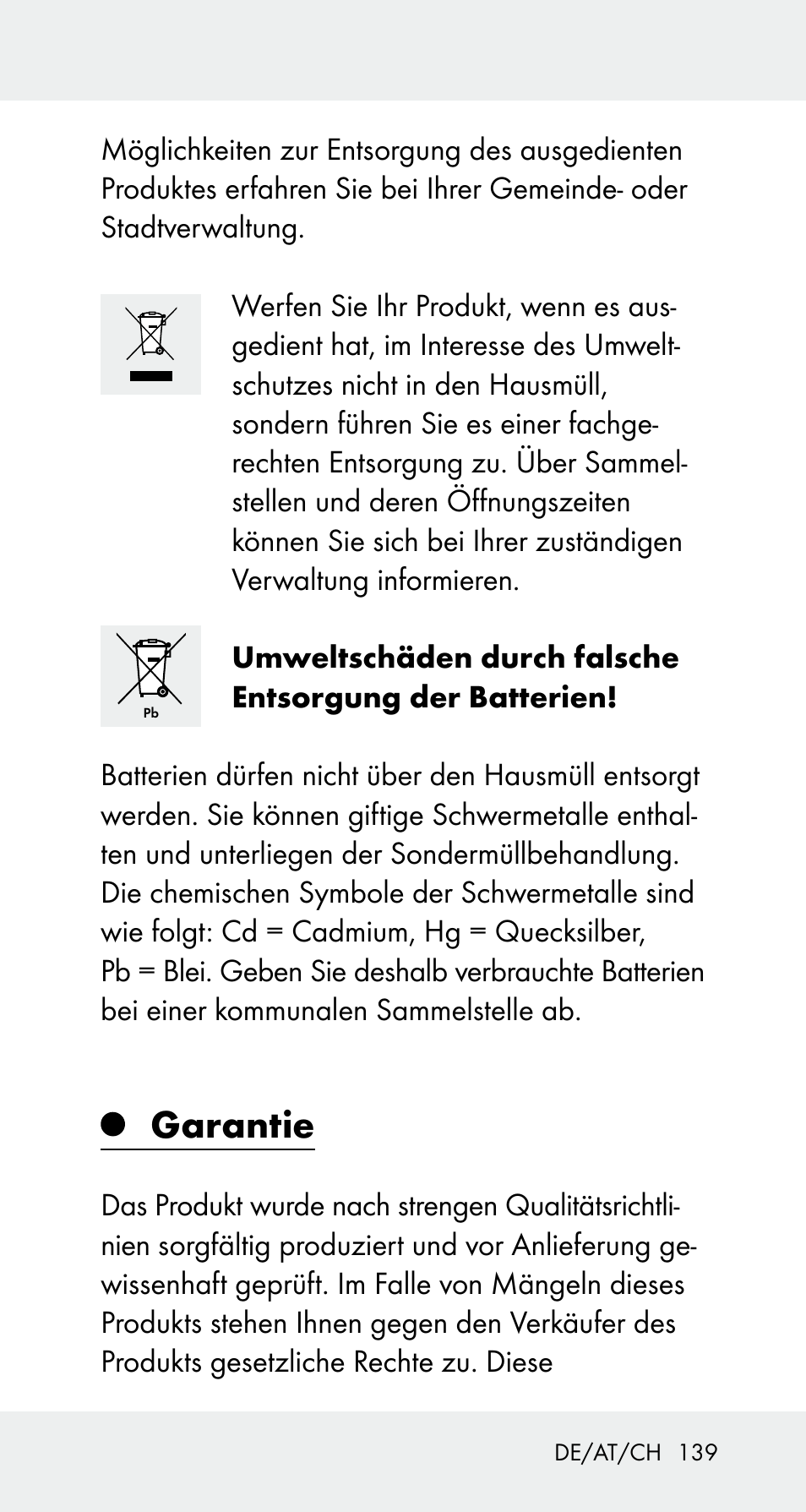 Garantie | Powerfix Z32114 User Manual | Page 139 / 141