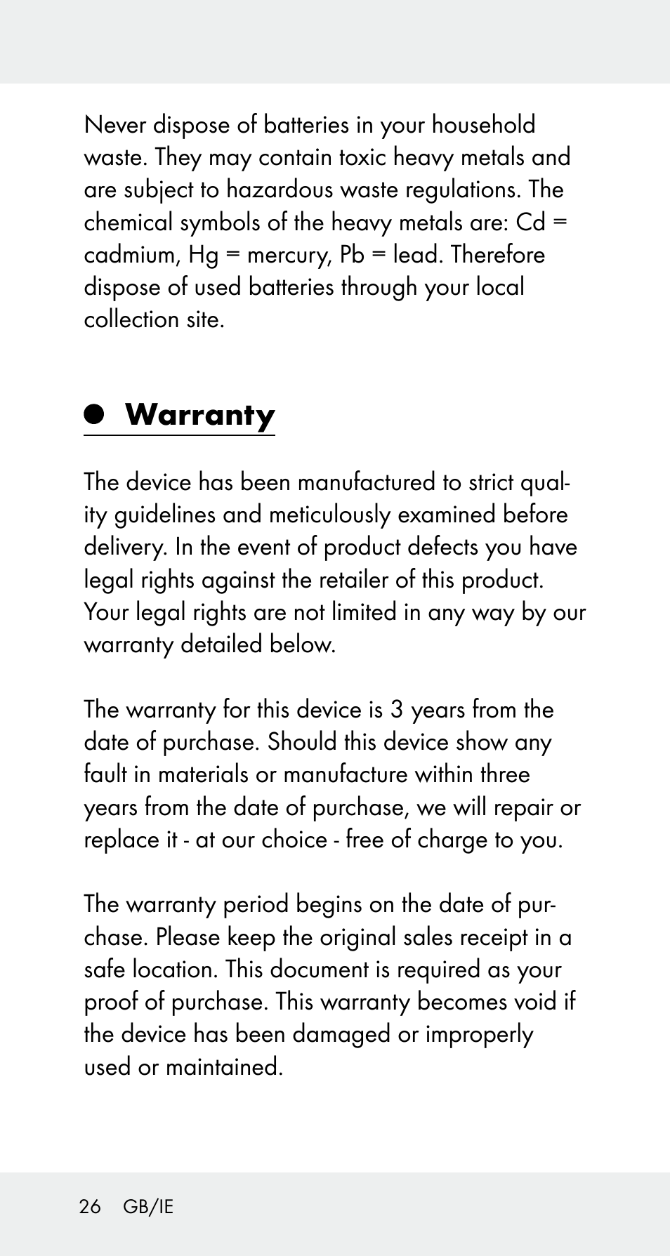 Warranty | Powerfix Z32114 User Manual | Page 26 / 141