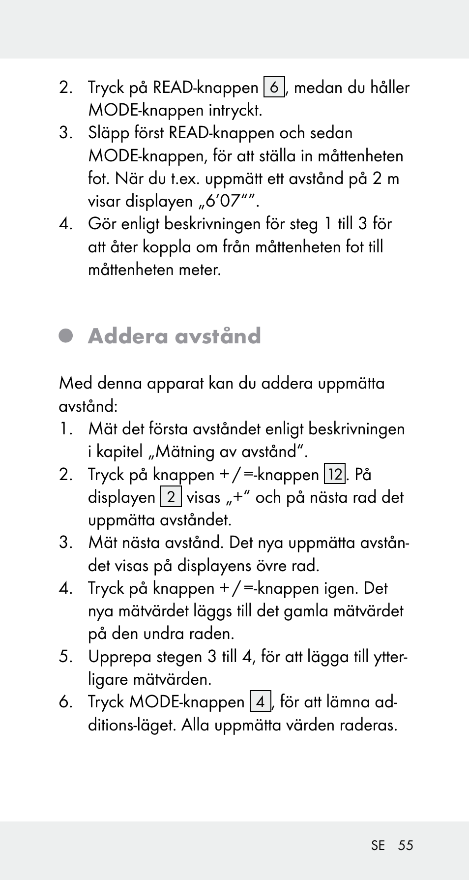 Addera avstånd | Powerfix Z32114 User Manual | Page 55 / 141