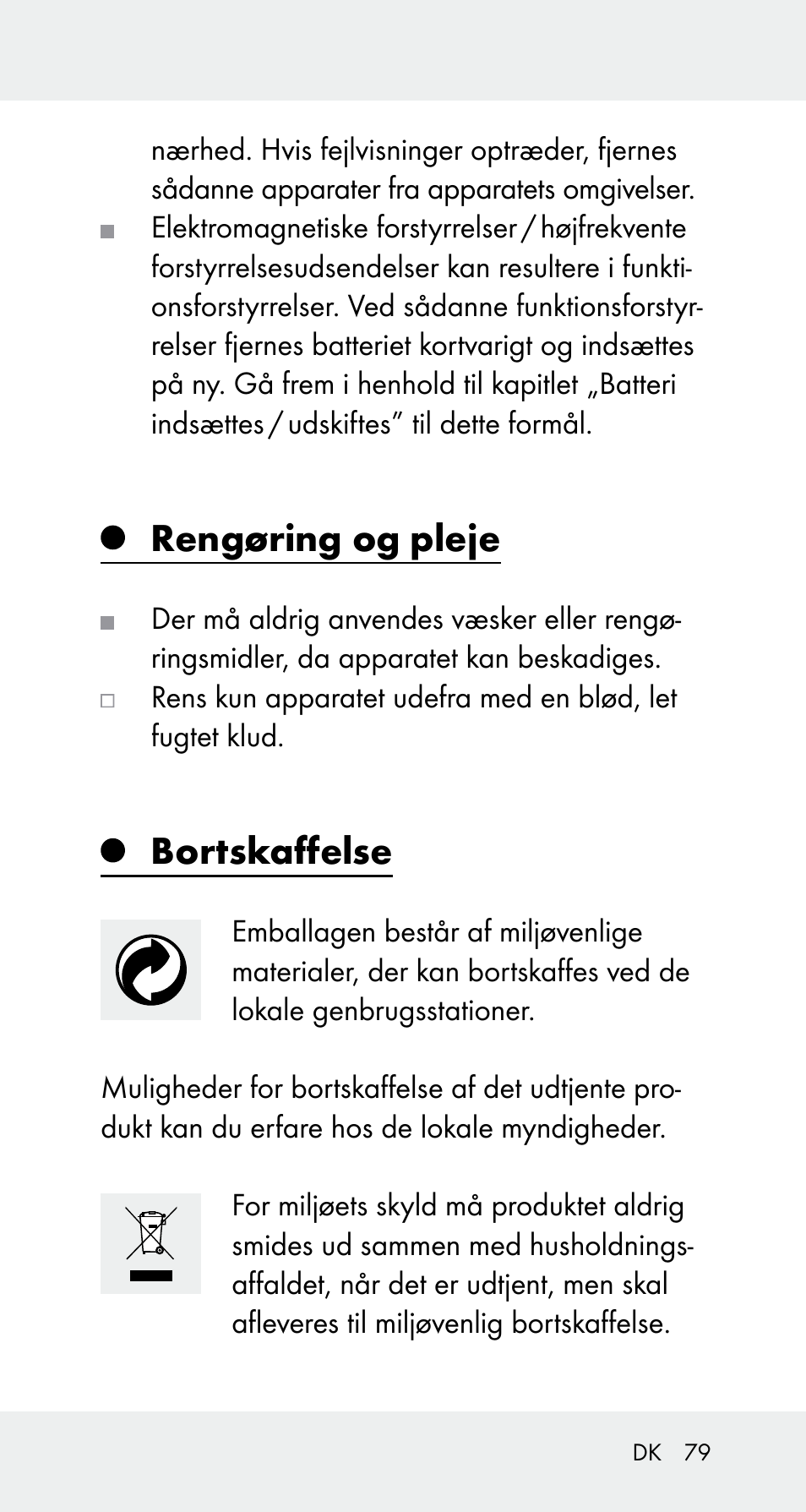 Rengøring og pleje, Bortskaffelse | Powerfix Z32114 User Manual | Page 79 / 141