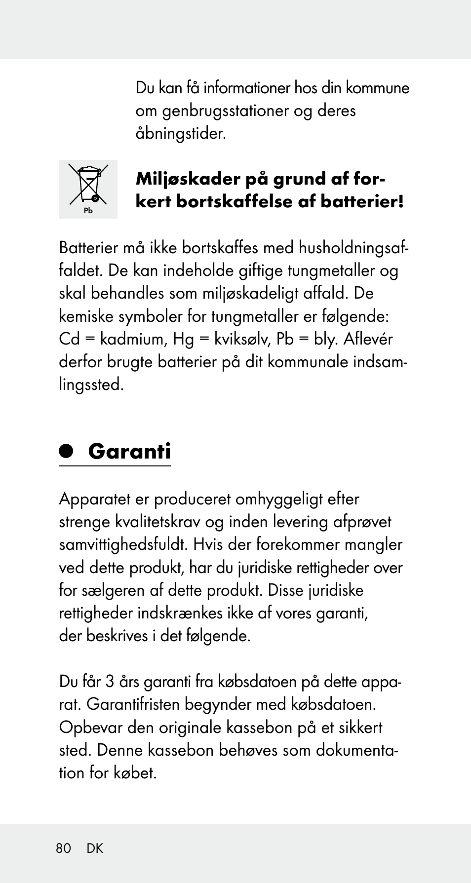 Garanti | Powerfix Z32114 User Manual | Page 80 / 141