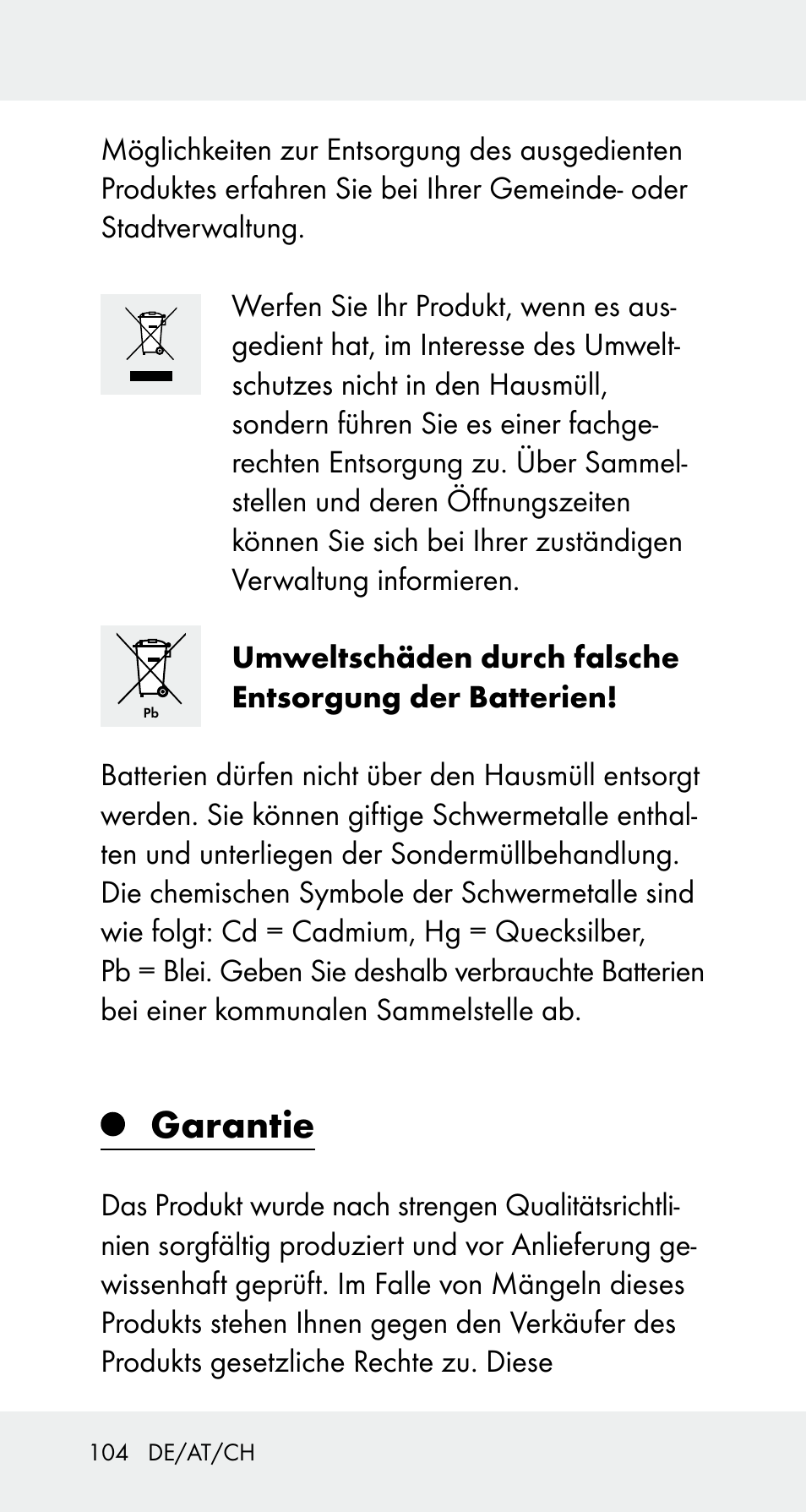 Garantie | Powerfix Z32114 User Manual | Page 104 / 106