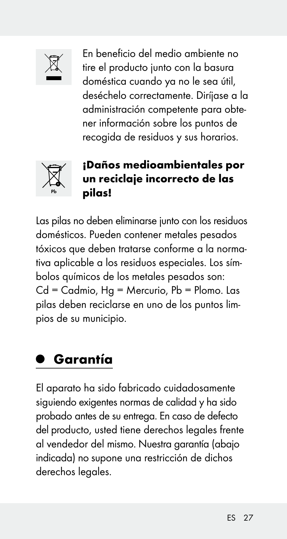 Garantía | Powerfix Z32114 User Manual | Page 27 / 106