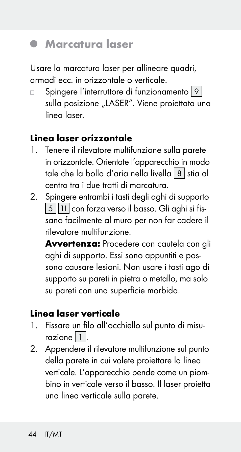 Marcatura laser | Powerfix Z32114 User Manual | Page 44 / 106