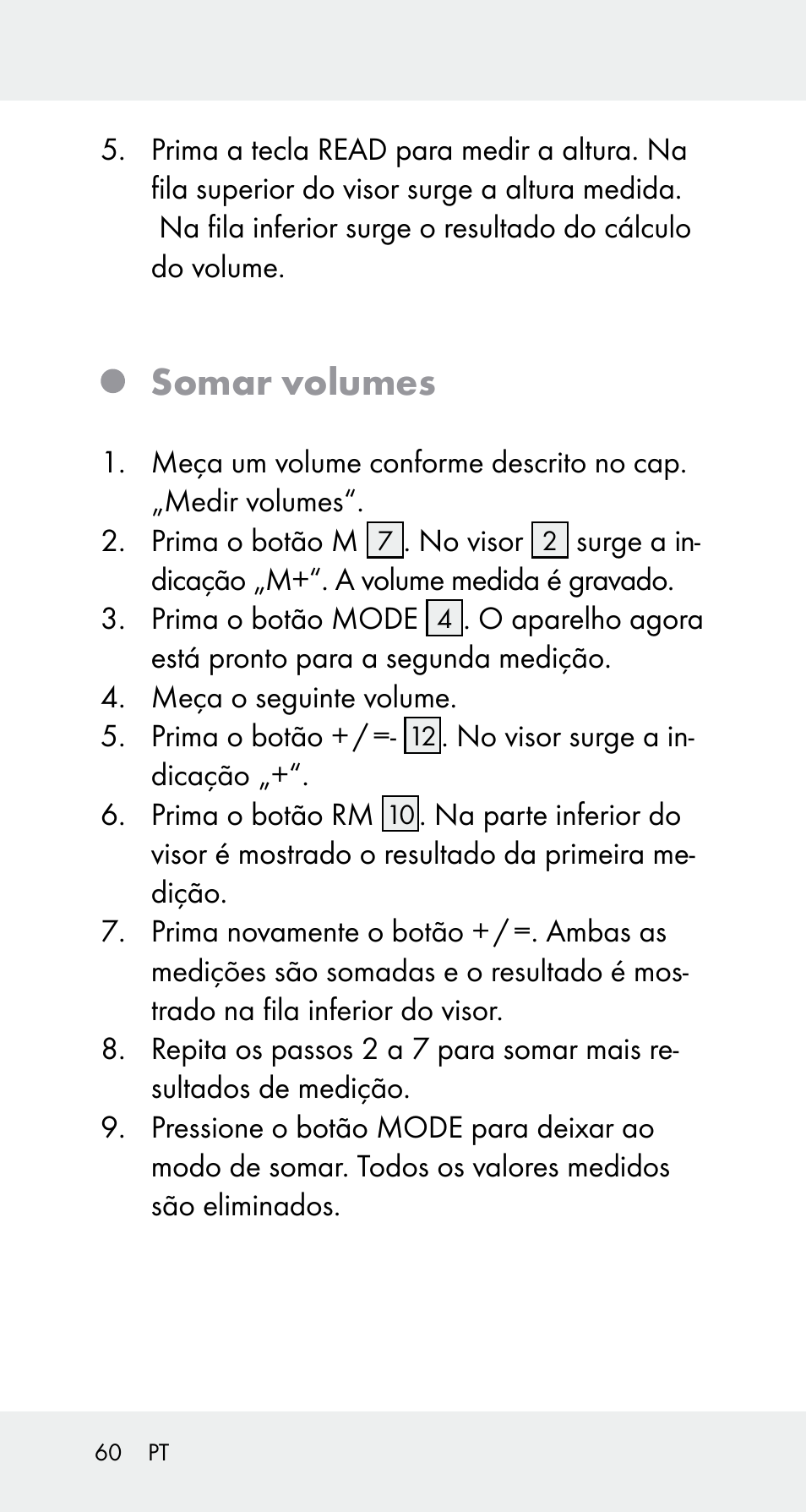 Somar volumes | Powerfix Z32114 User Manual | Page 60 / 106