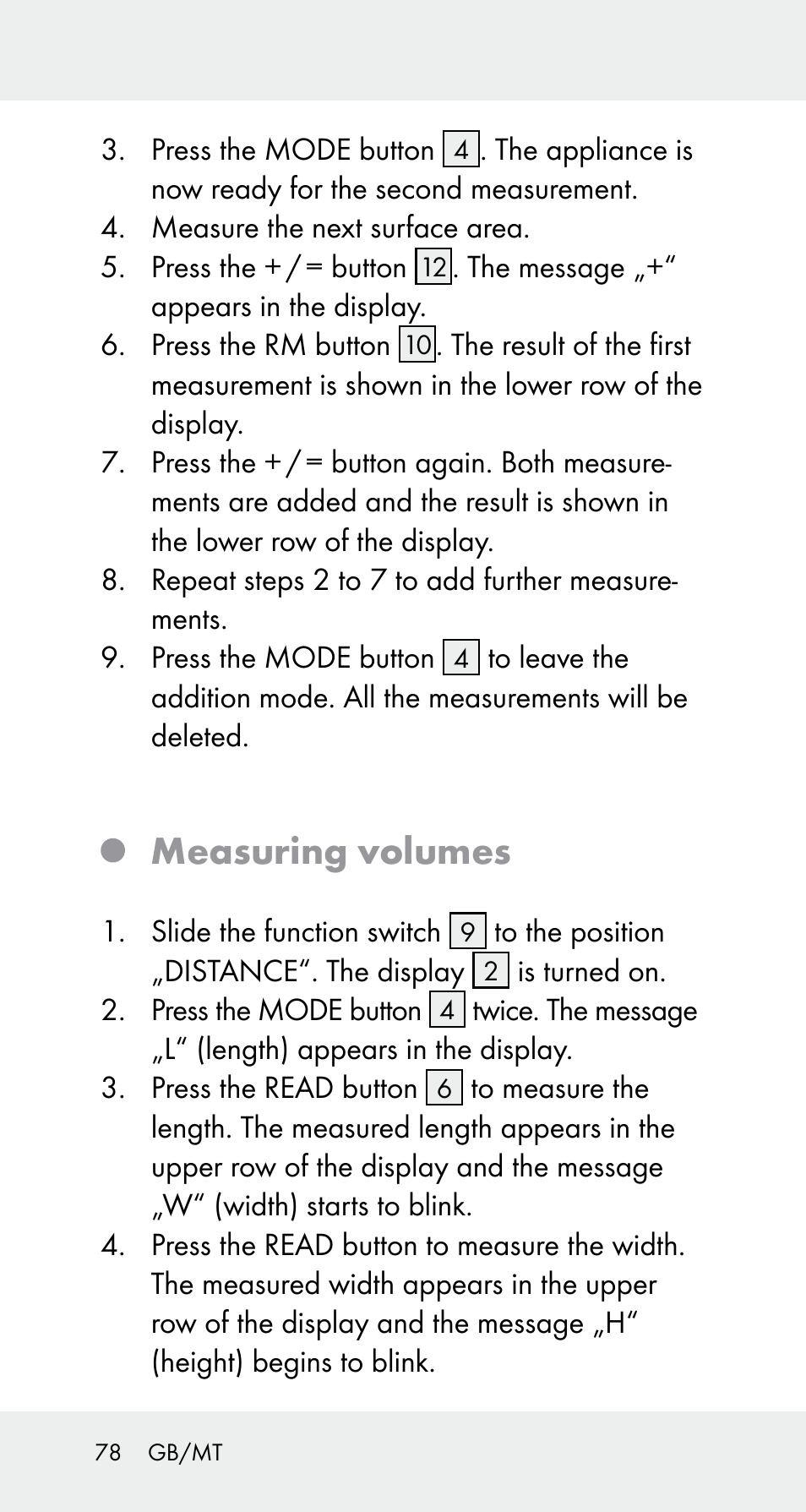 Measuring volumes | Powerfix Z32114 User Manual | Page 78 / 106