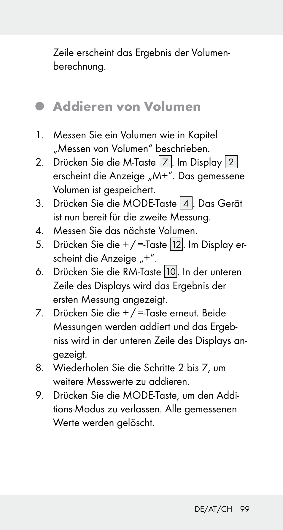 Addieren von volumen | Powerfix Z32114 User Manual | Page 99 / 106
