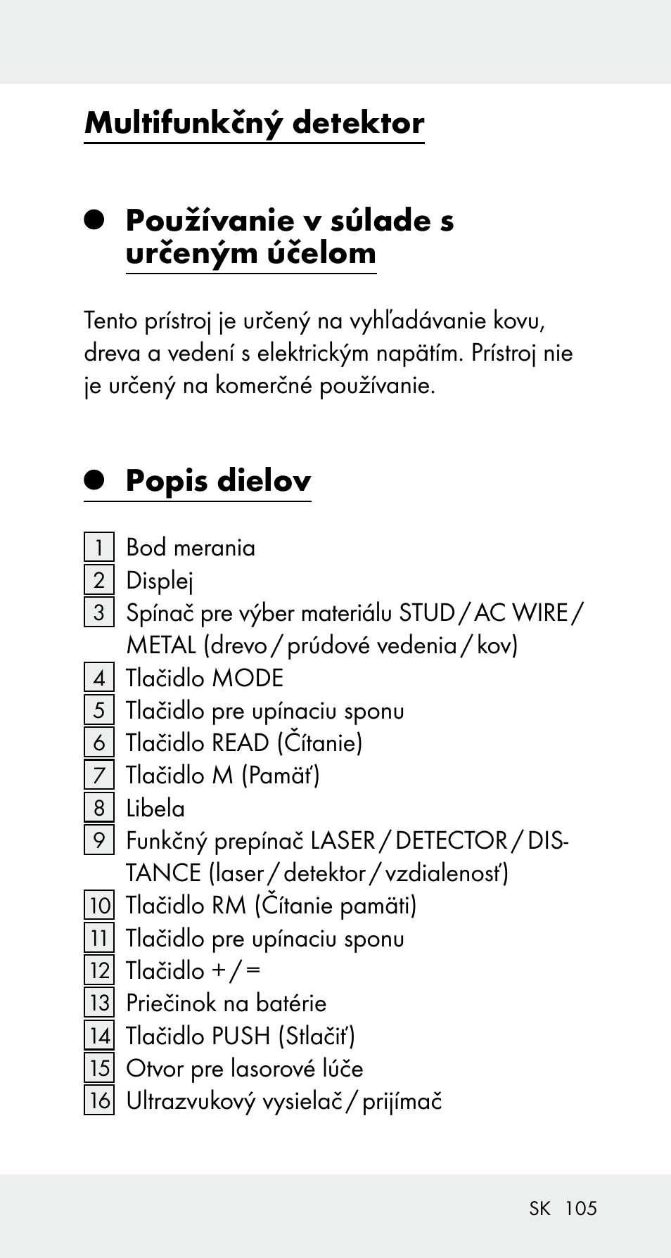 Popis dielov | Powerfix Z32114 User Manual | Page 105 / 142