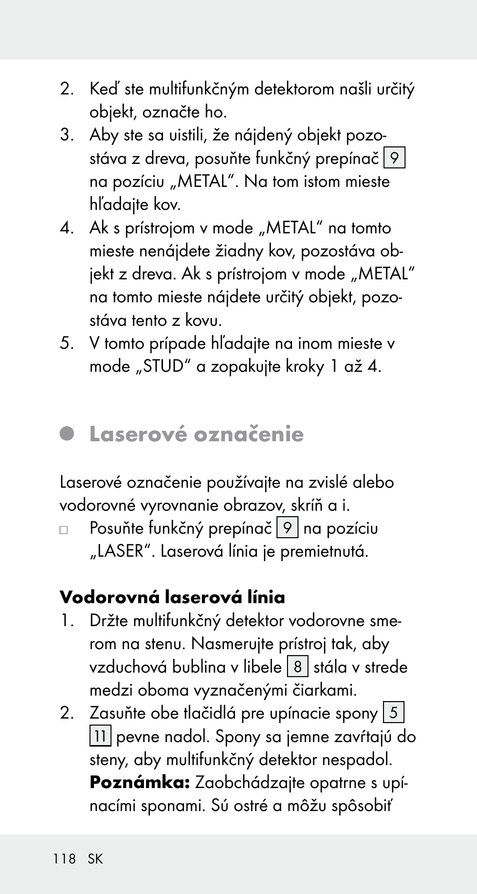 Laserové označenie | Powerfix Z32114 User Manual | Page 118 / 142