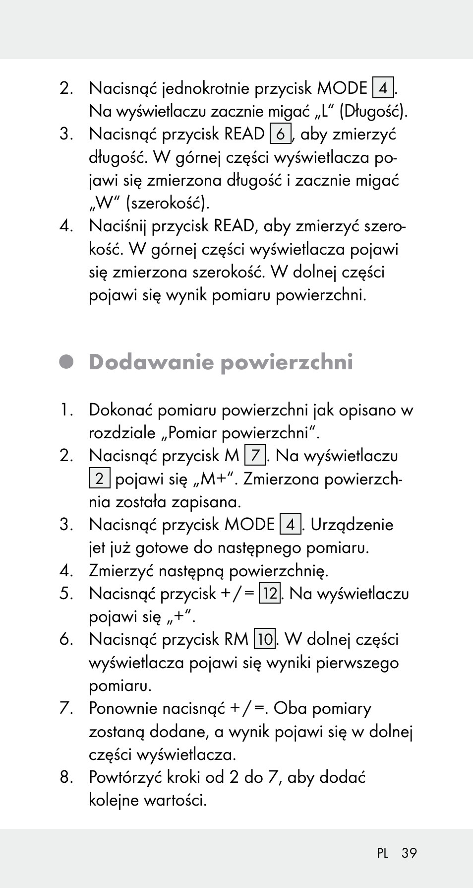 Dodawanie powierzchni | Powerfix Z32114 User Manual | Page 39 / 142