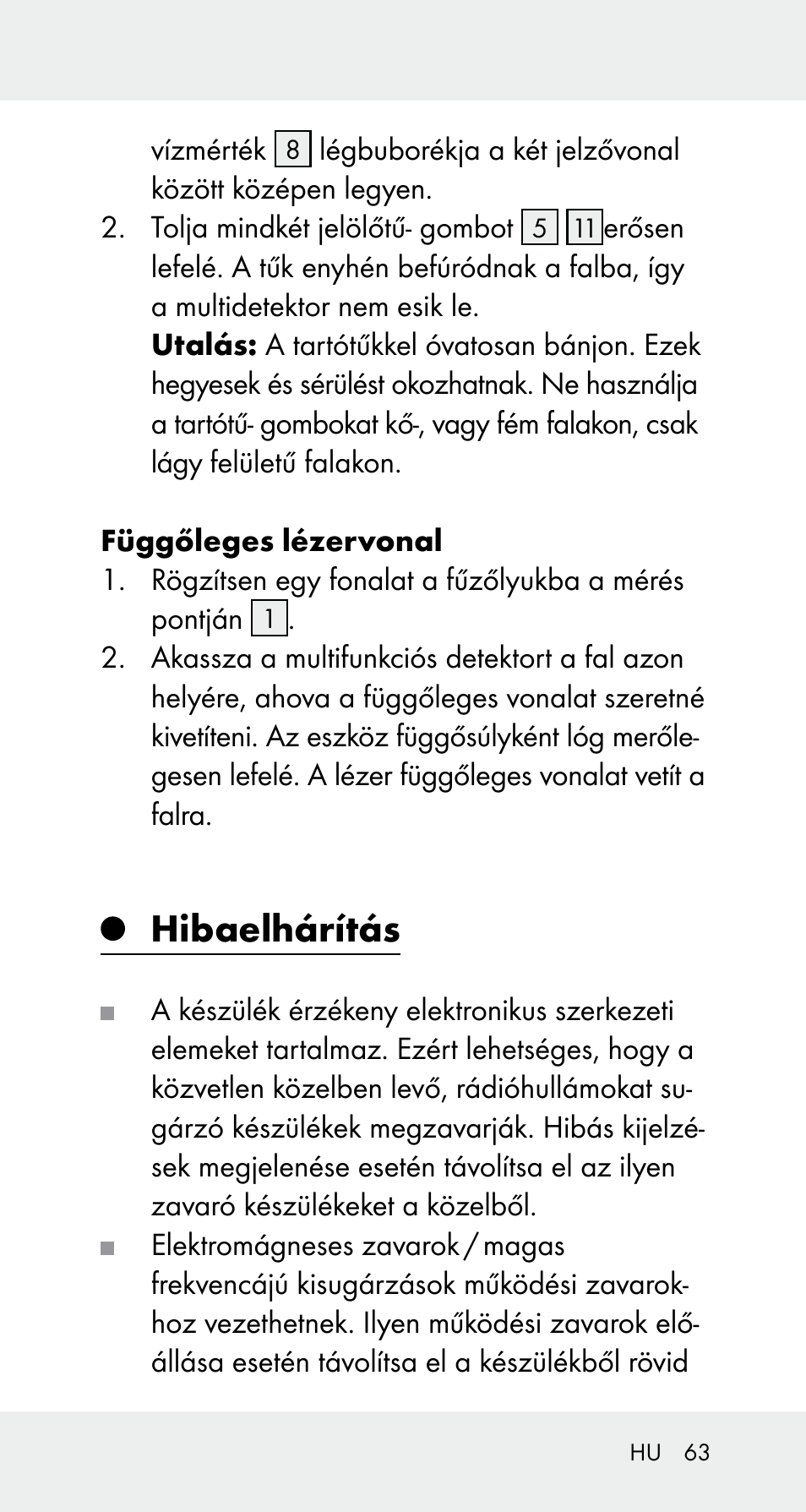 Hibaelhárítás | Powerfix Z32114 User Manual | Page 63 / 142