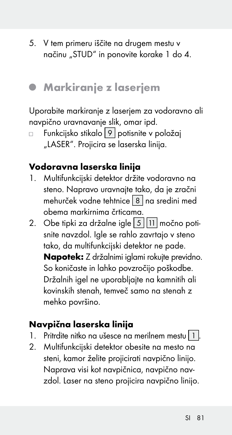 Markiranje z laserjem | Powerfix Z32114 User Manual | Page 81 / 142