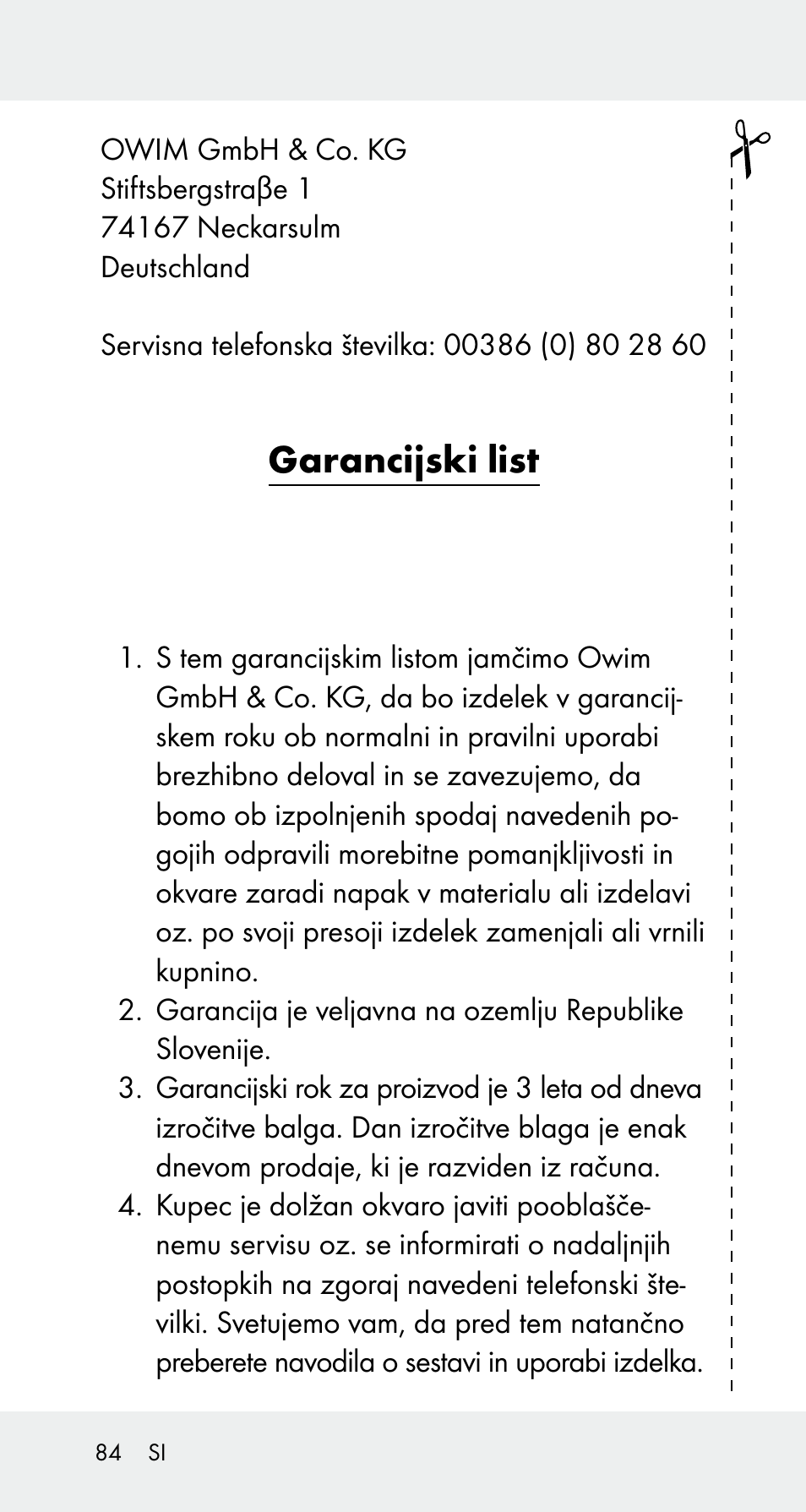 Garancijski list | Powerfix Z32114 User Manual | Page 84 / 142