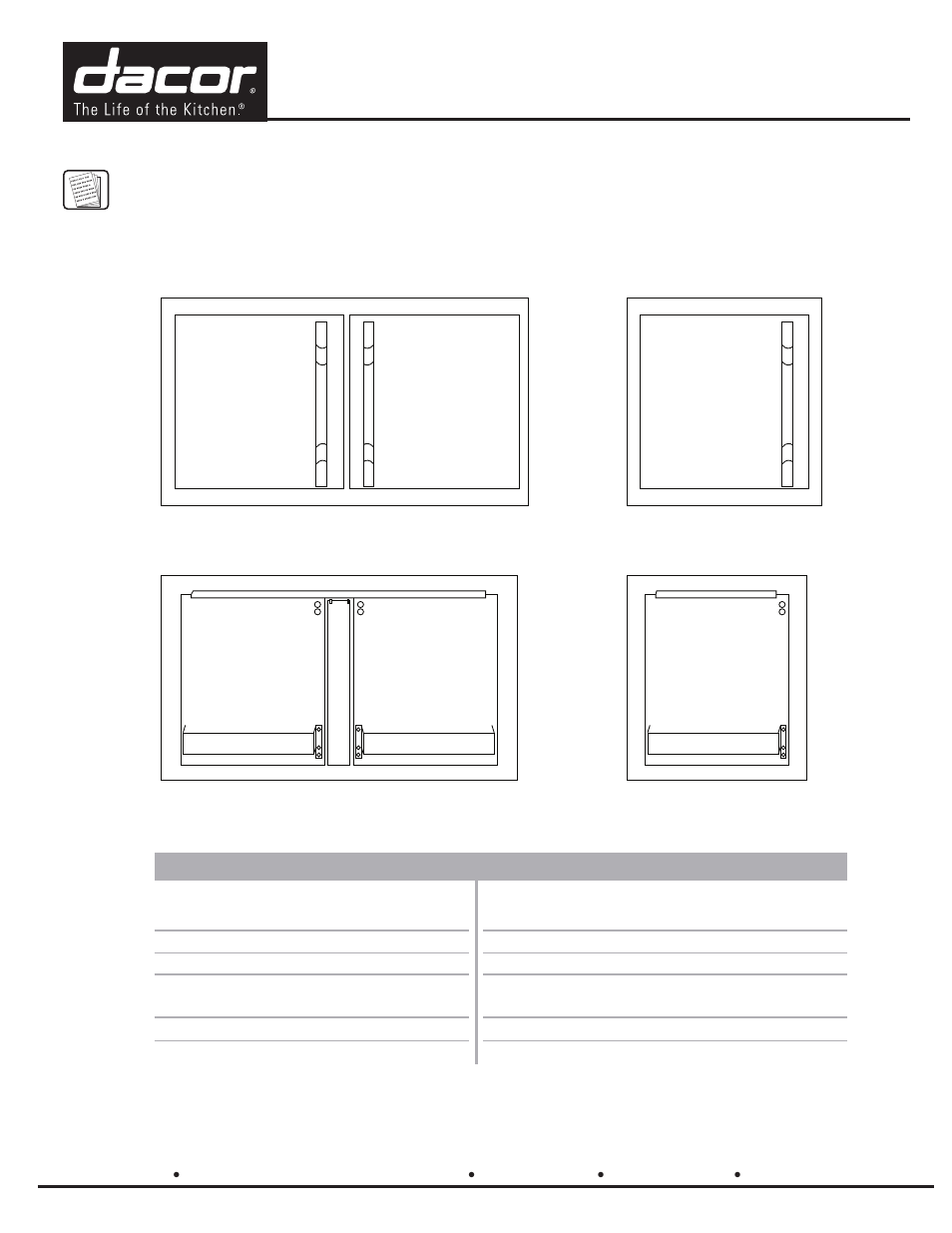 Dacor OBAD20 User Manual | 1 page