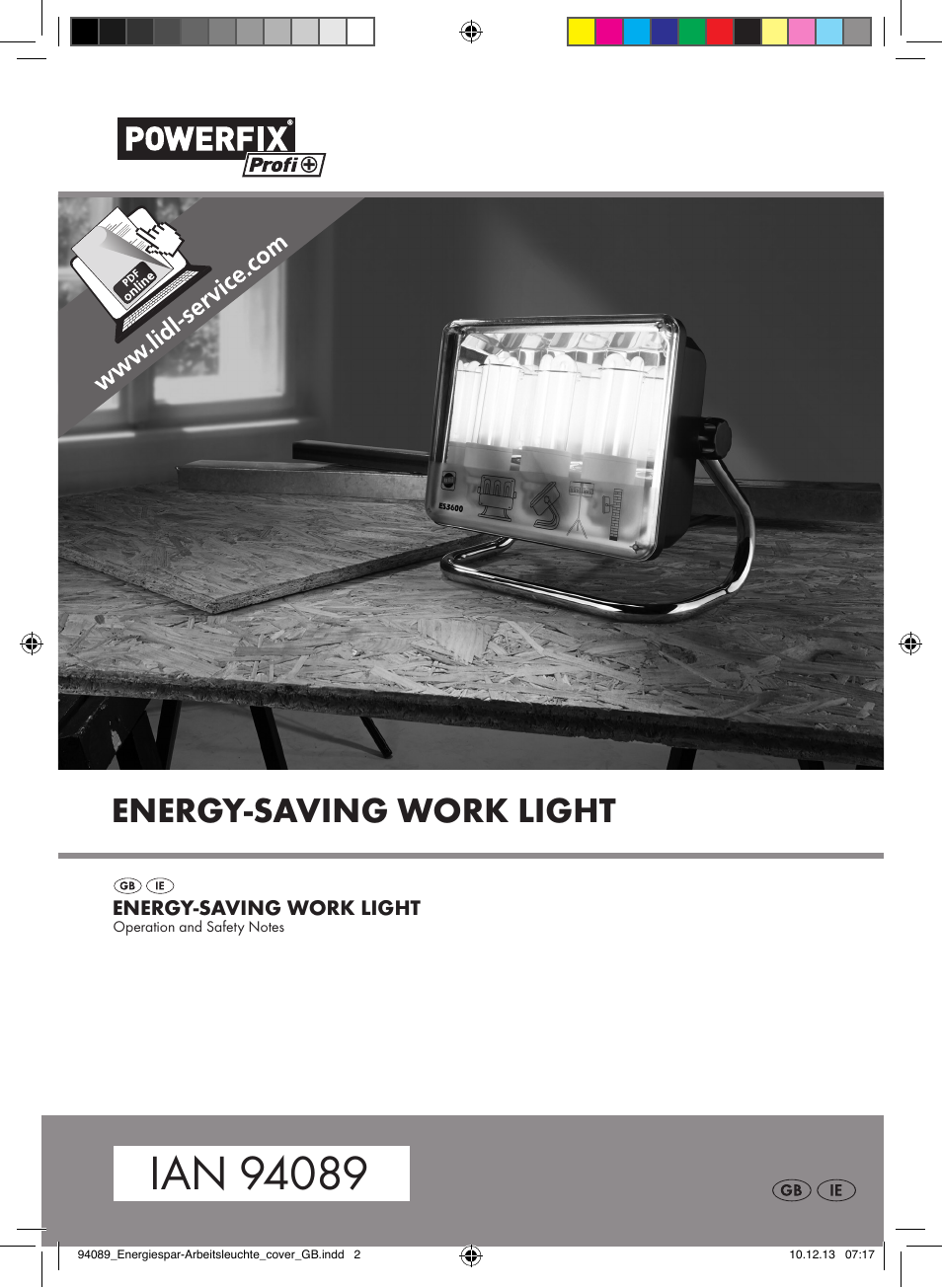 Powerfix Energy-Saving Light User Manual | 13 pages