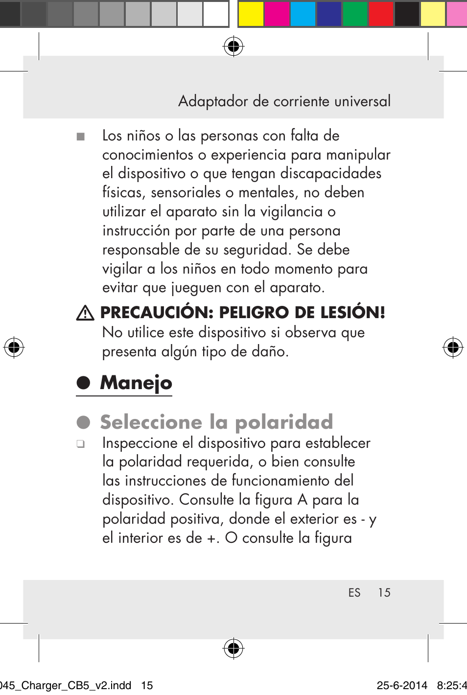 Manejo ● seleccione la polaridad | Powerfix Power Socket Switch User Manual | Page 15 / 93