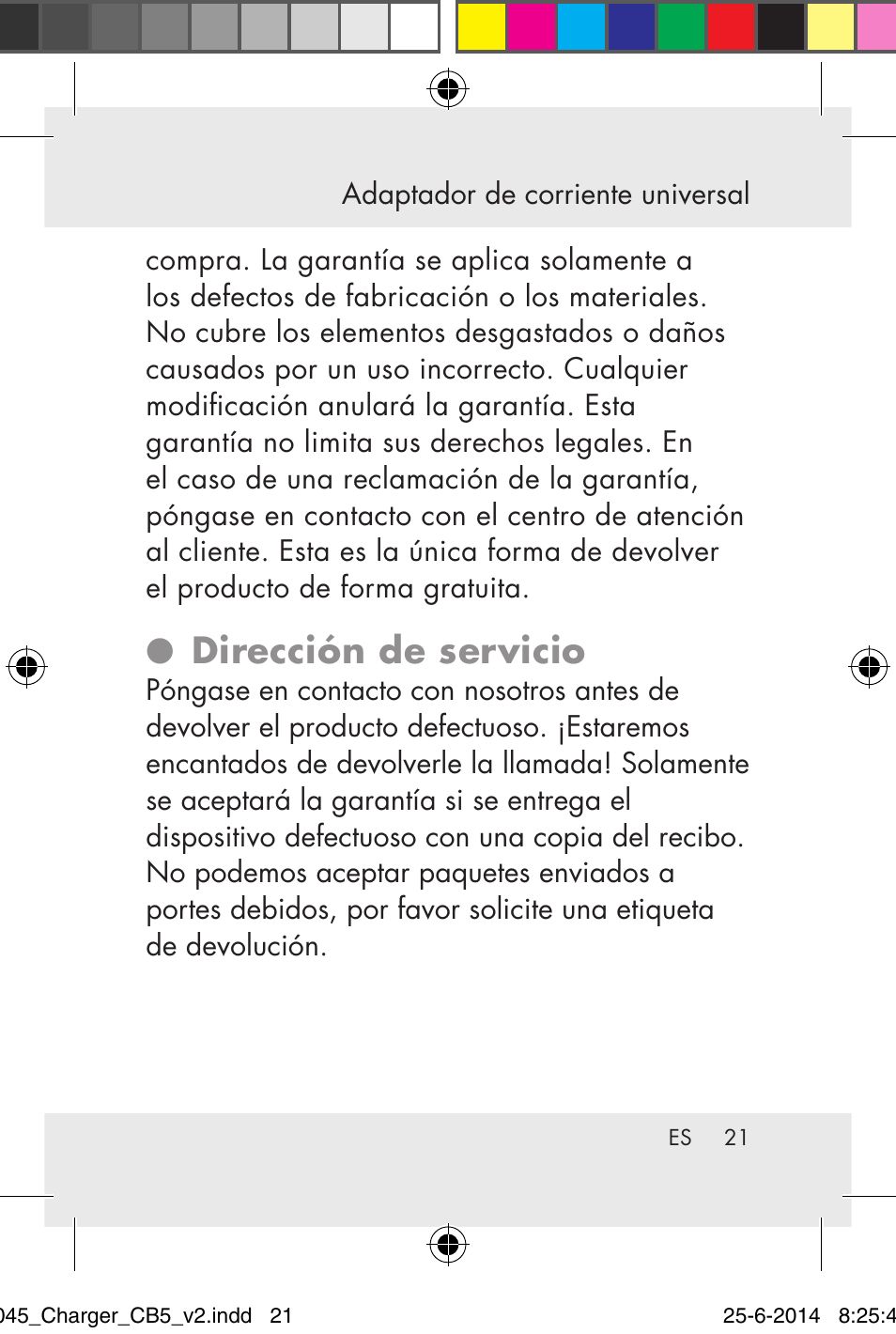 Dirección de servicio | Powerfix Power Socket Switch User Manual | Page 21 / 93