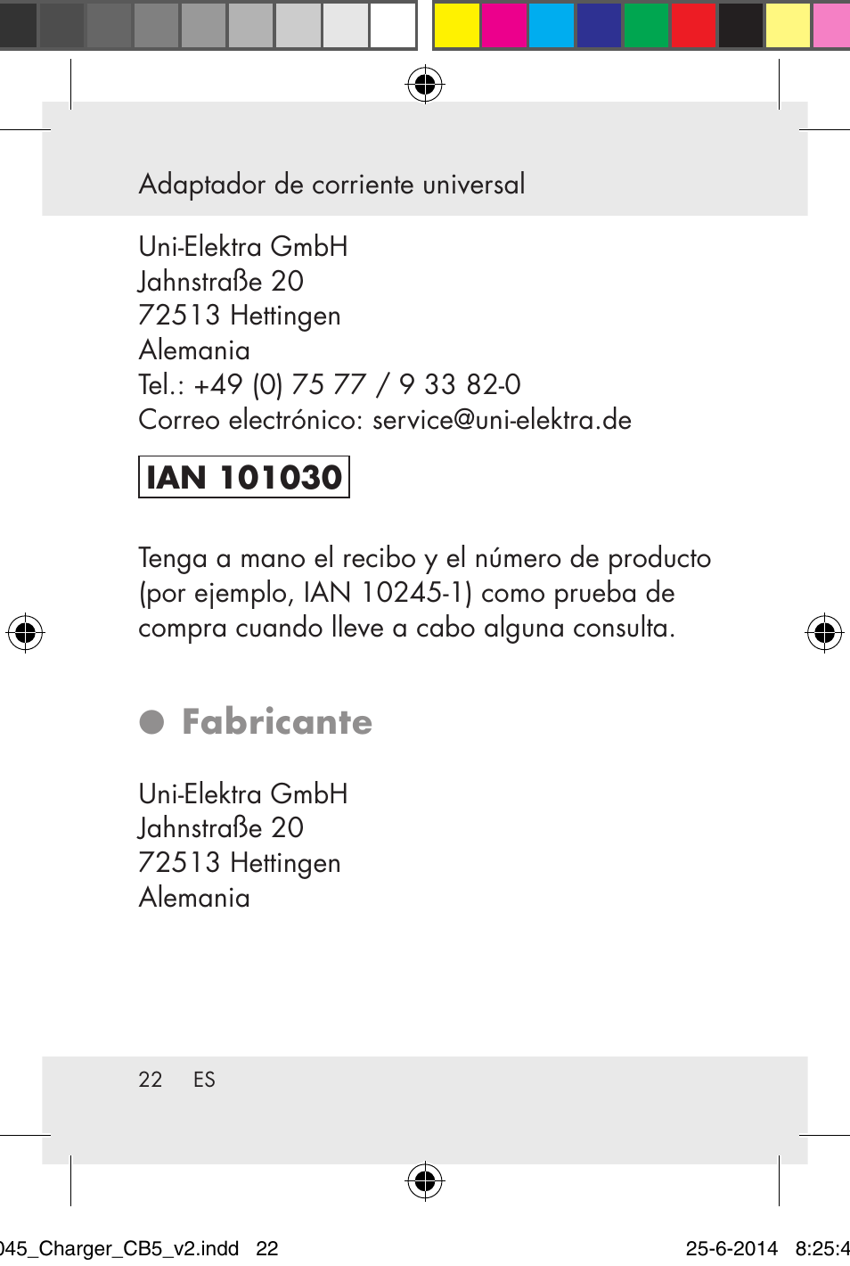 Fabricante | Powerfix Power Socket Switch User Manual | Page 22 / 93