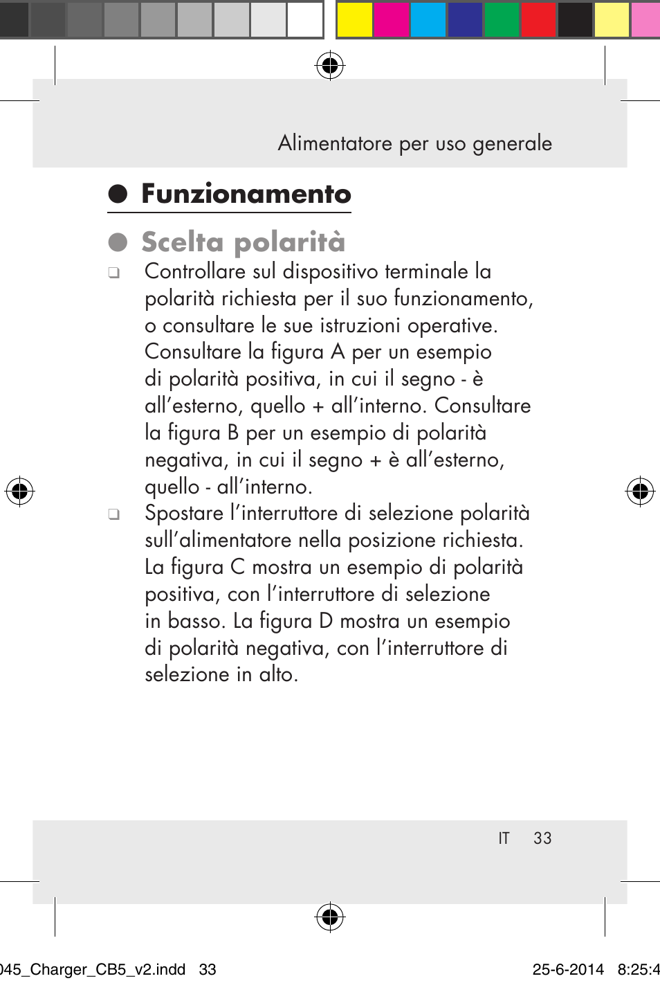 Funzionamento ● scelta polarità | Powerfix Power Socket Switch User Manual | Page 33 / 93