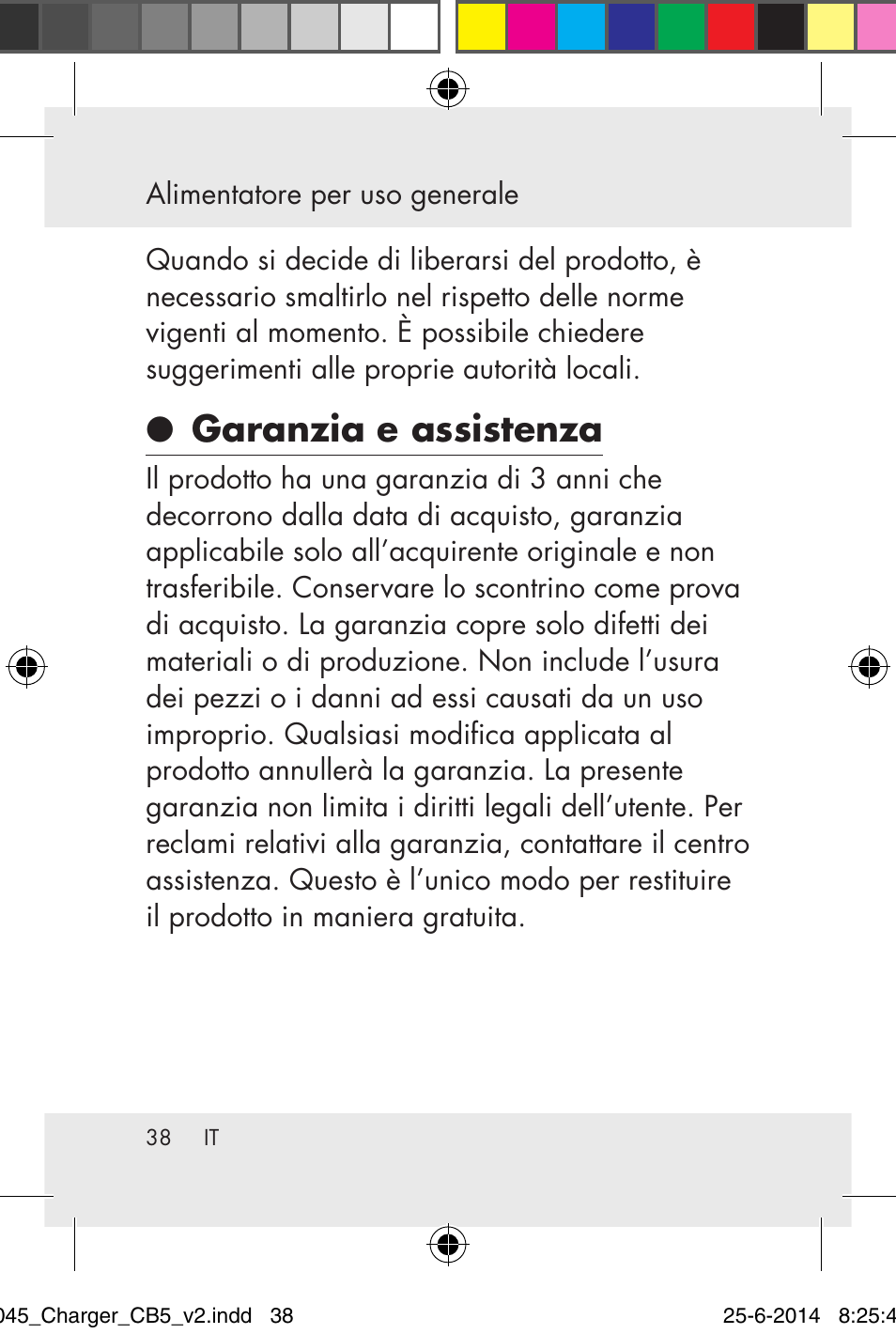 Garanzia e assistenza | Powerfix Power Socket Switch User Manual | Page 38 / 93