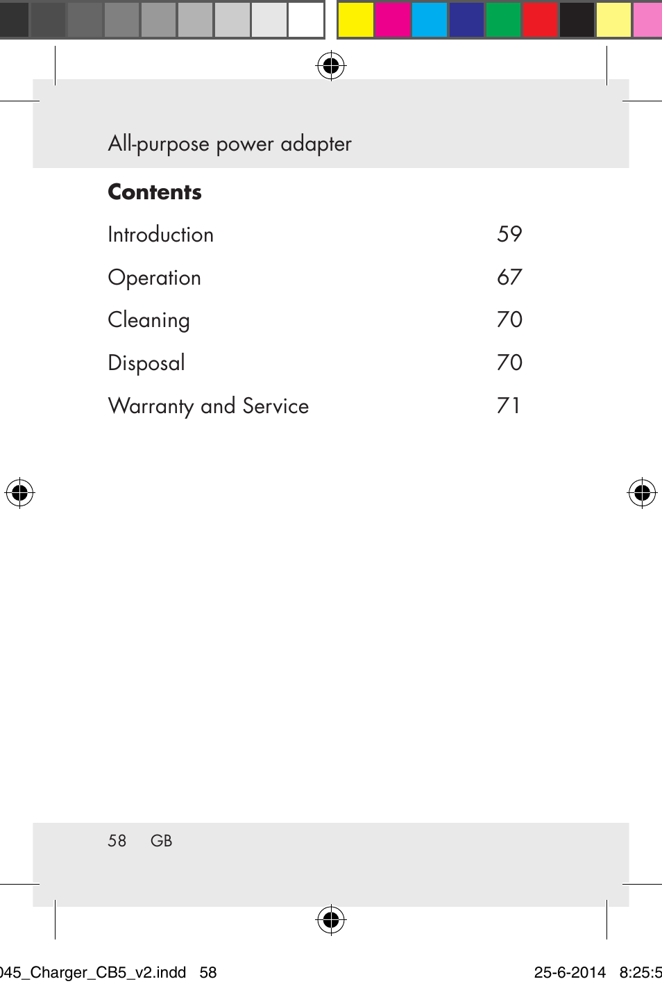 Powerfix Power Socket Switch User Manual | Page 58 / 93