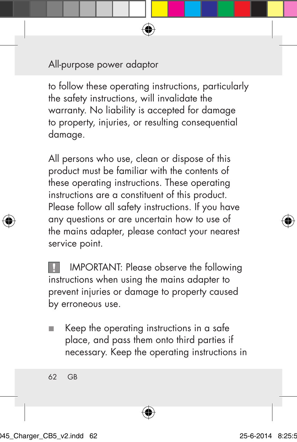 Powerfix Power Socket Switch User Manual | Page 62 / 93