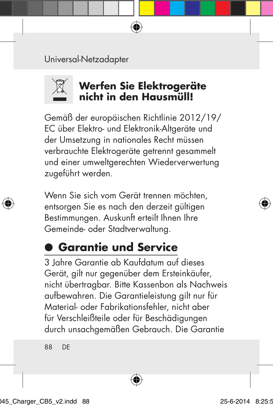 Garantie und service | Powerfix Power Socket Switch User Manual | Page 88 / 93