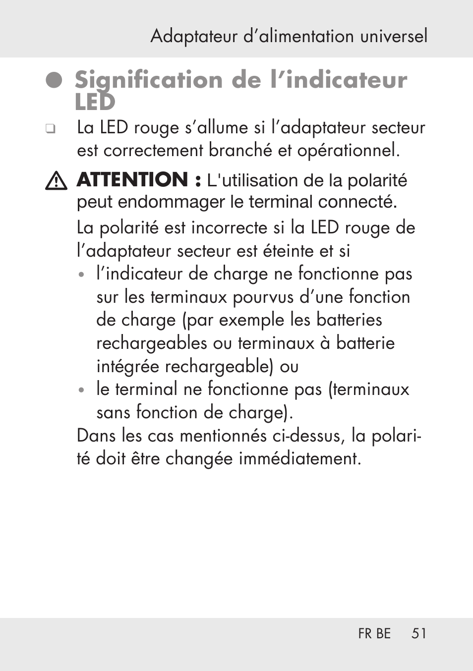 Signification de l’indicateur led | Powerfix Power Socket Switch User Manual | Page 51 / 76