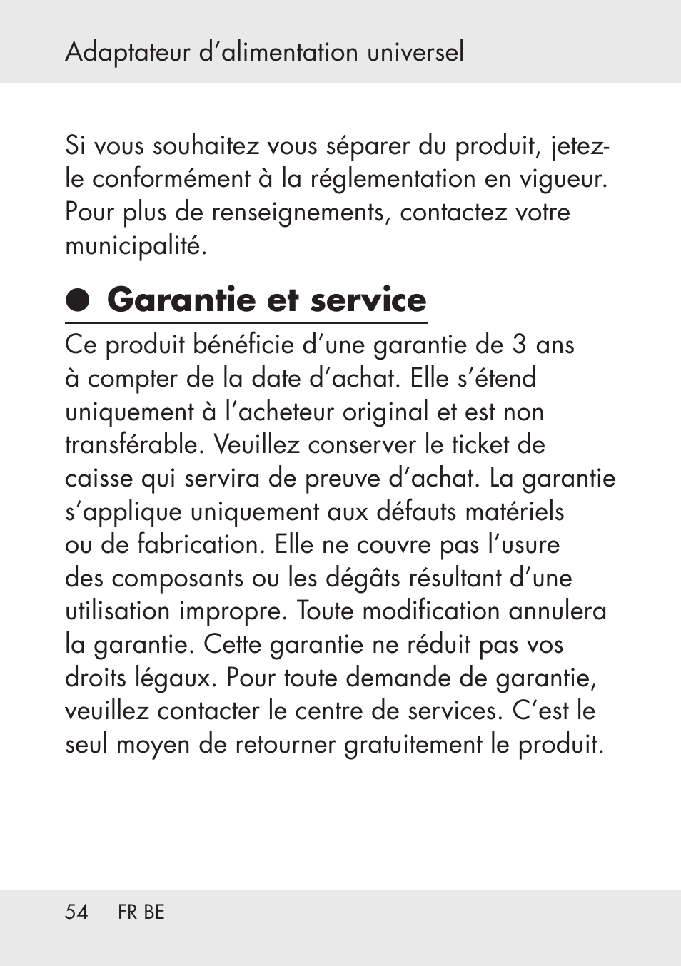 Garantie et service | Powerfix Power Socket Switch User Manual | Page 54 / 76