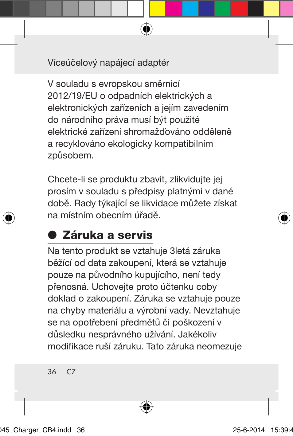 Záruka a servis | Powerfix Power Socket Switch User Manual | Page 36 / 92