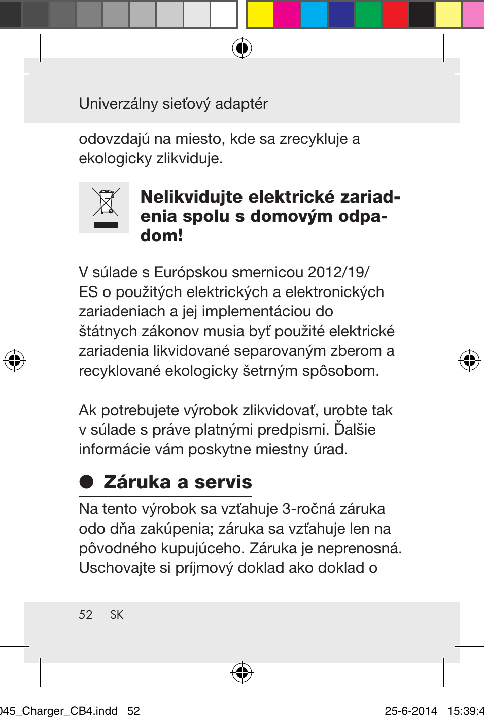 Záruka a servis | Powerfix Power Socket Switch User Manual | Page 52 / 92