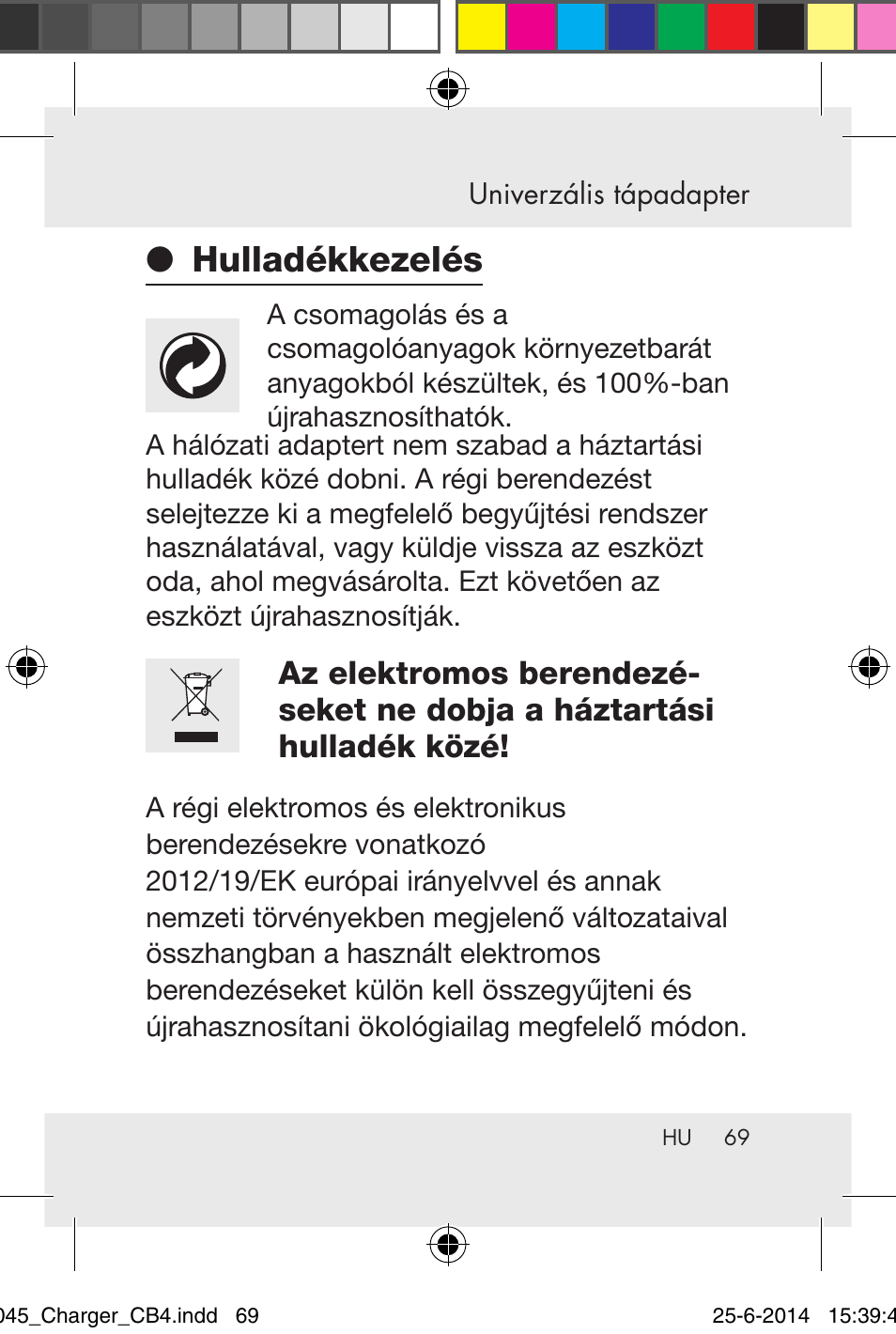 Hulladékkezelés | Powerfix Power Socket Switch User Manual | Page 69 / 92