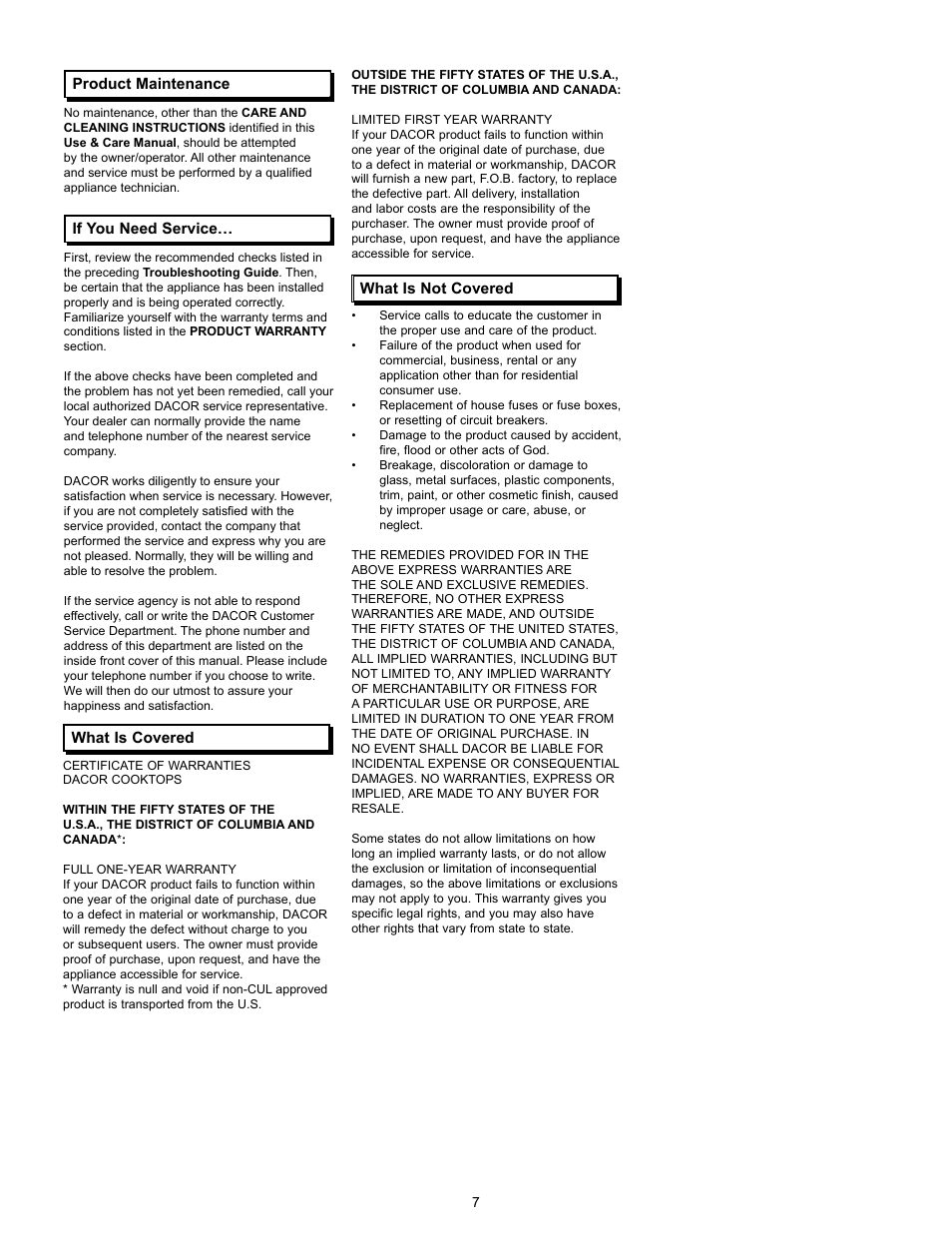 Dacor Cooktops User Manual | Page 9 / 12