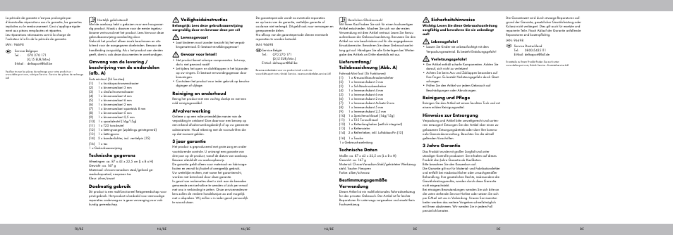 Powerfix Bicycle Tool User Manual | Page 2 / 2