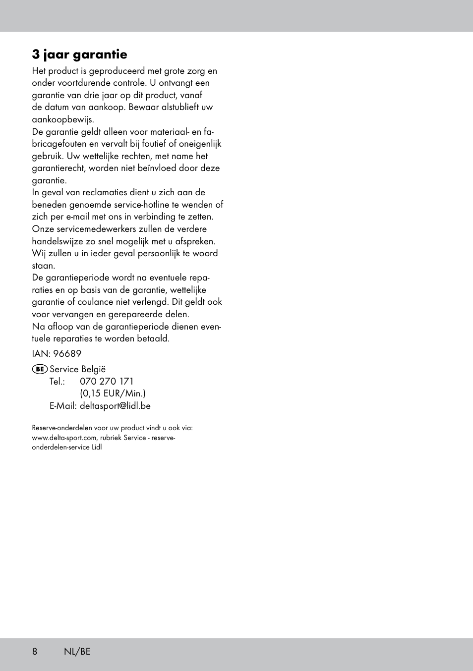 3 jaar garantie | Powerfix Bike Workstand User Manual | Page 8 / 14