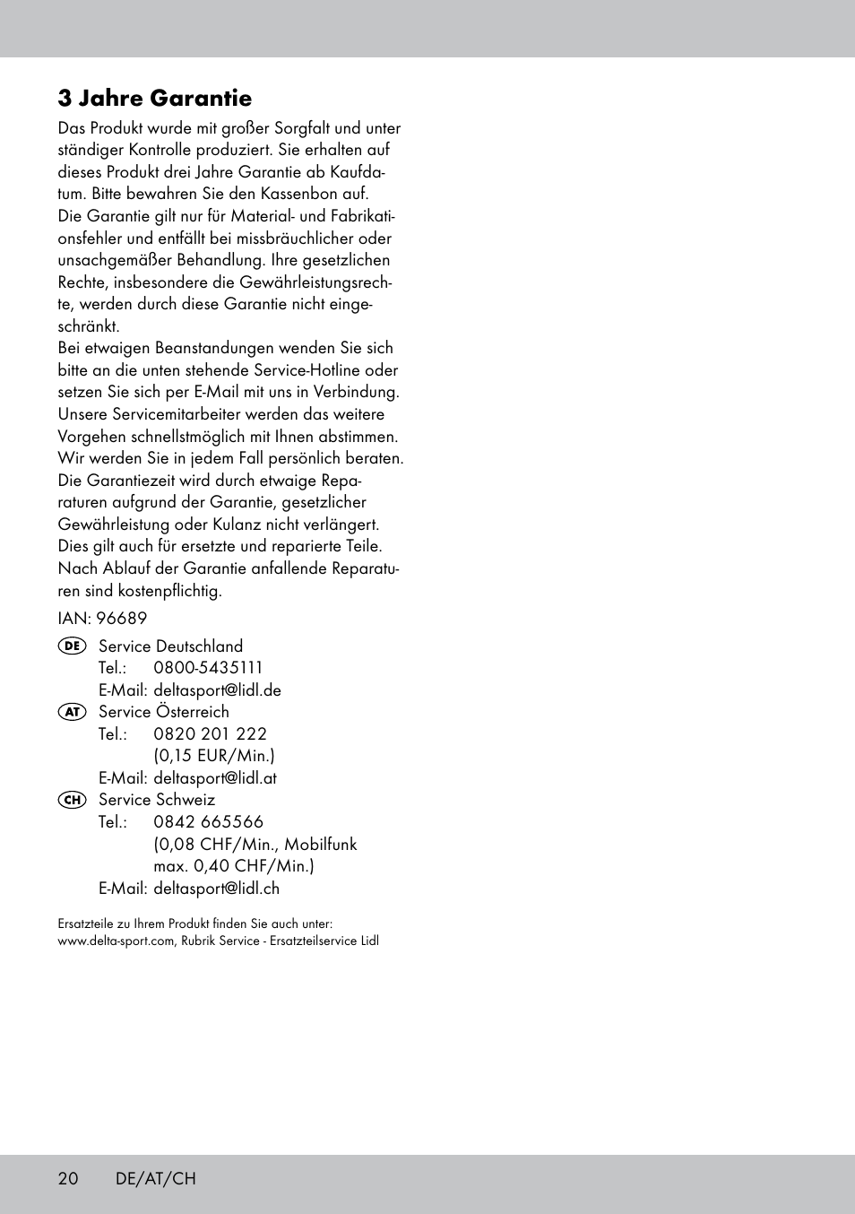 3 jahre garantie | Powerfix Bike Workstand User Manual | Page 20 / 22