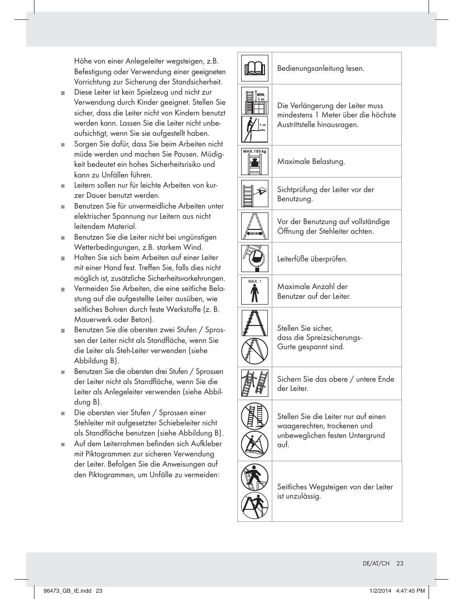 Powerfix Z31966 User Manual | Page 23 / 25