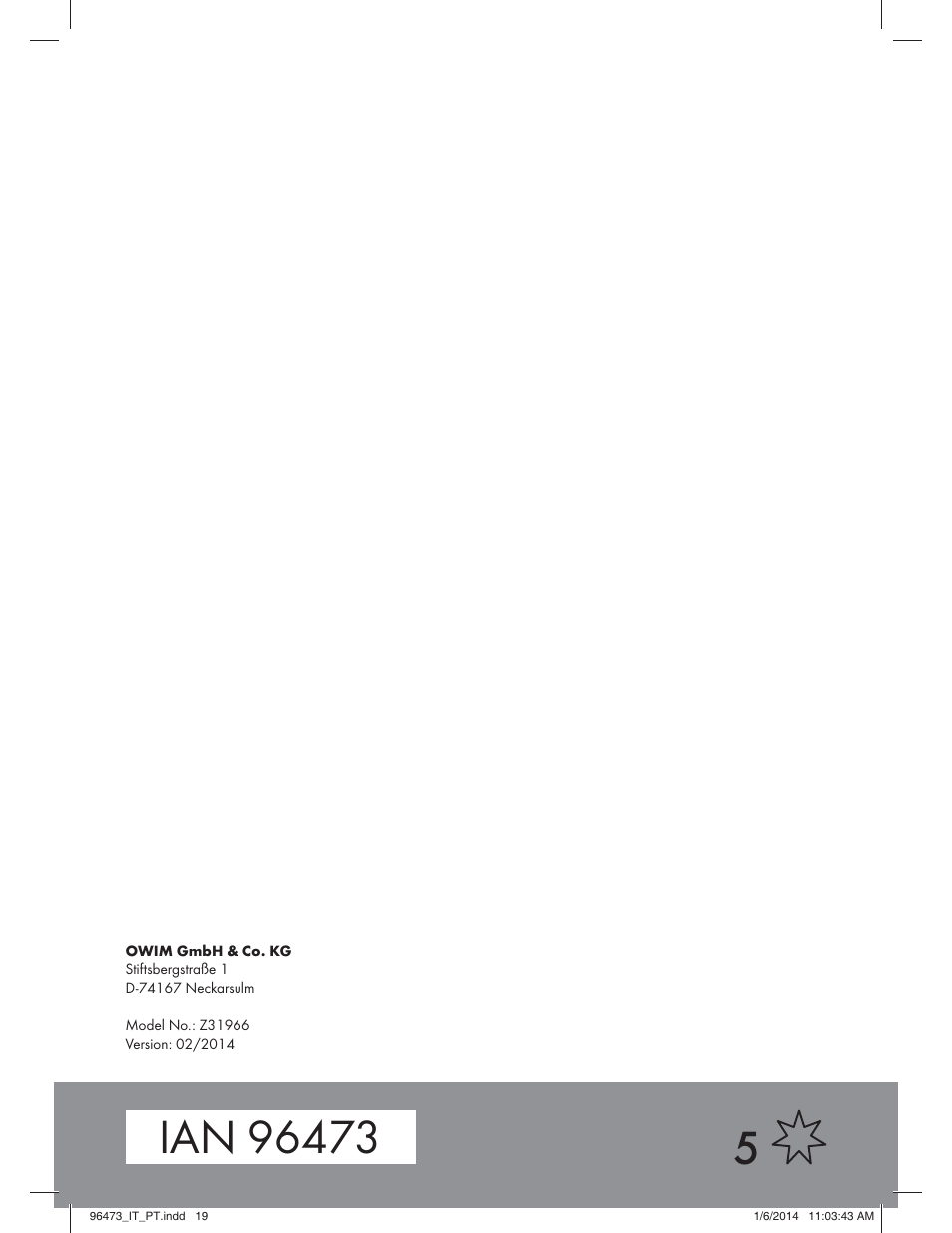 Powerfix Z31966 User Manual | Page 19 / 19
